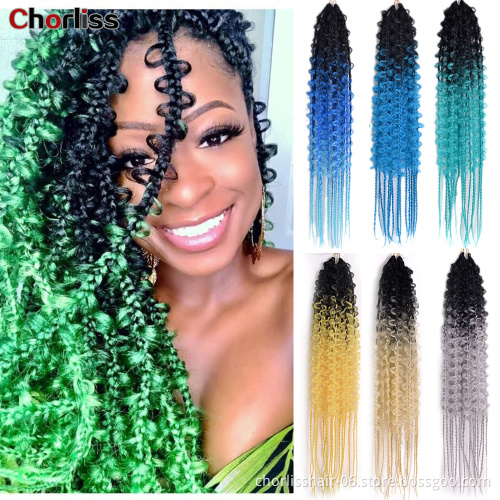 24 Inch Butterfly Box Braid Synthetic Crochet Braiding Hair Most Natural Red Butterfly Locs Artificial Braided Hair Extensions